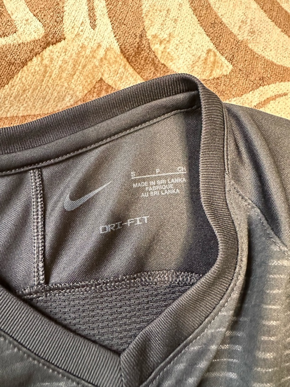 Nike Women’s Black Athletic Jersey with White Accents - Picture 2 of 5